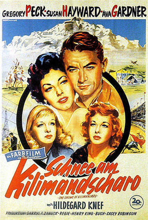 The Snows of Kilimanjaro - German Movie Poster