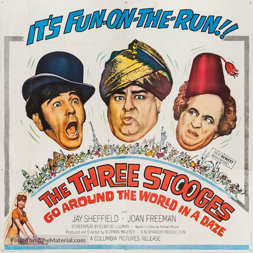 The Three Stooges Go Around the World in a Daze - Movie Poster