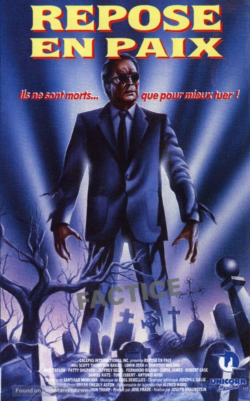 Descanse en piezas - French VHS movie cover