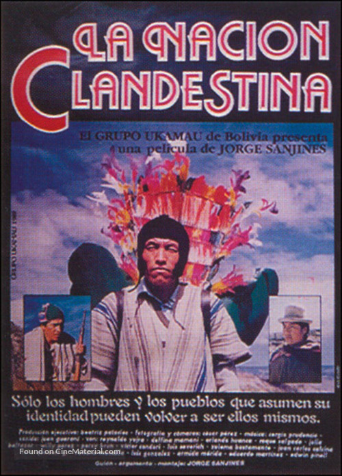 La naci&oacute;n clandestina - Bolivian Movie Cover