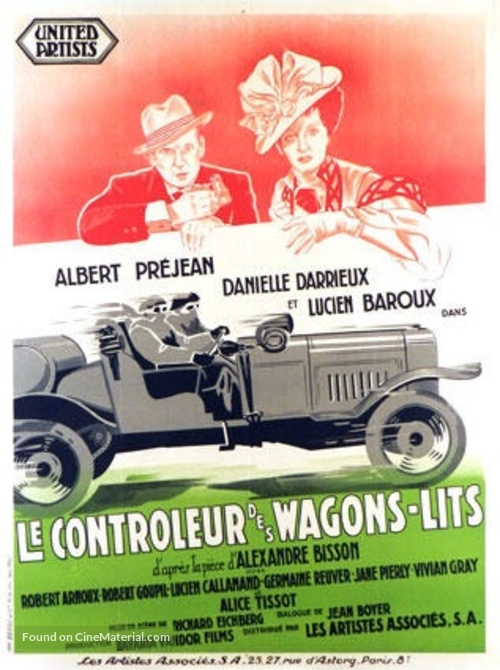 Le contr&ocirc;leur des wagons-lits - French Movie Poster