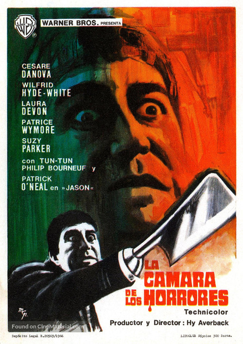 Chamber of Horrors - Spanish Movie Poster