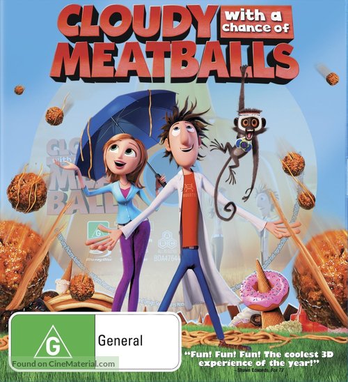 Cloudy with a Chance of Meatballs - Australian Blu-Ray movie cover