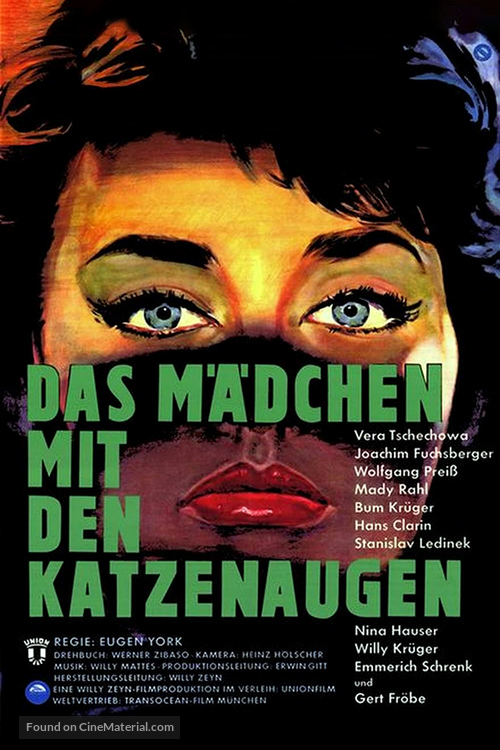 Das M&auml;dchen mit den Katzenaugen - German Movie Poster