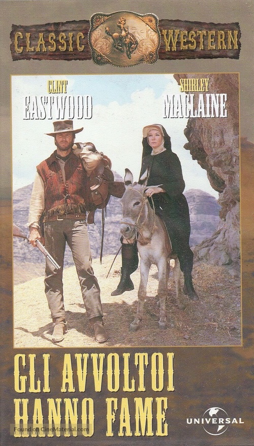 Two Mules for Sister Sara - Italian VHS movie cover
