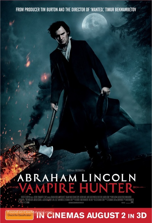 Abraham Lincoln: Vampire Hunter - Australian Movie Poster