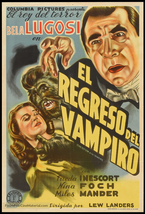 The Return of the Vampire - Spanish Movie Poster