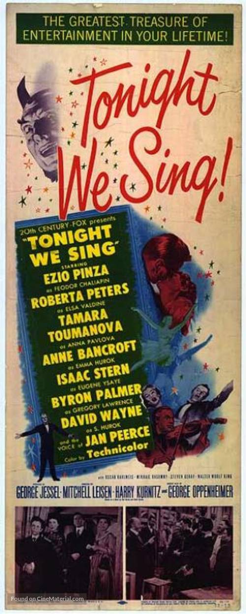 Tonight We Sing - Movie Poster