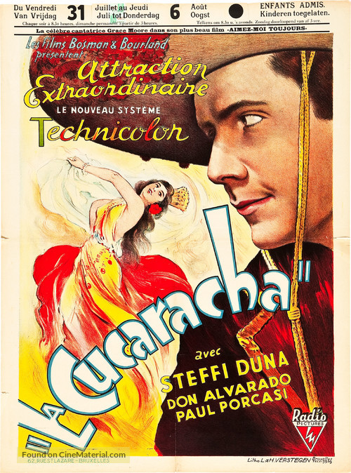 La Cucaracha - Belgian Movie Poster