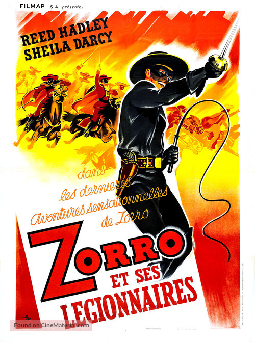 Zorro&#039;s Fighting Legion - French Movie Poster