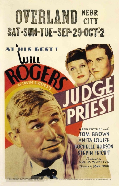 Judge Priest - Movie Poster