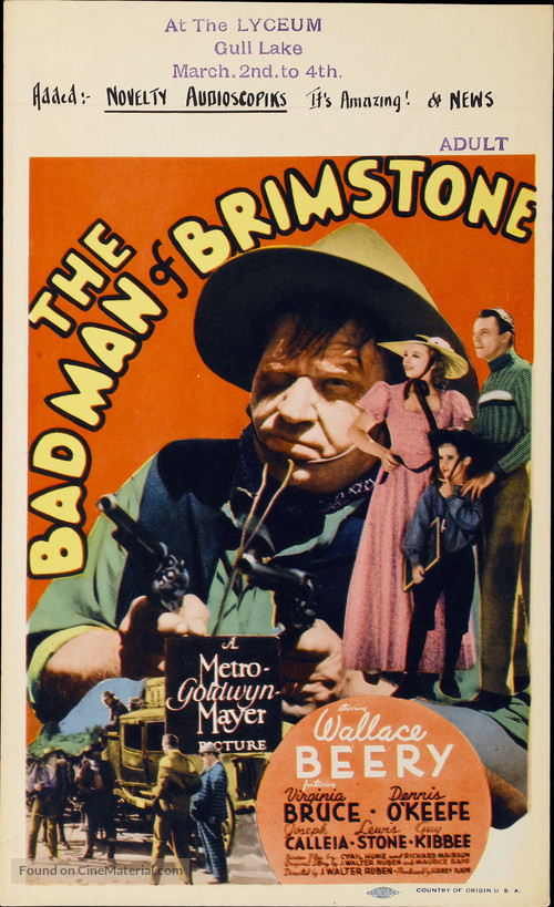 The Bad Man of Brimstone - Movie Poster