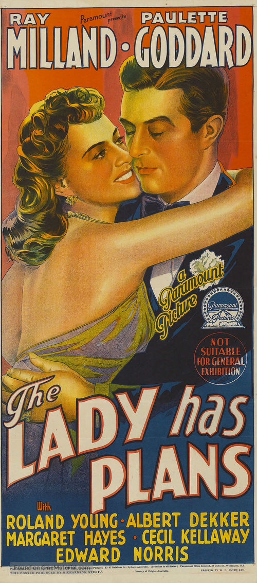 The Lady Has Plans - Australian Movie Poster