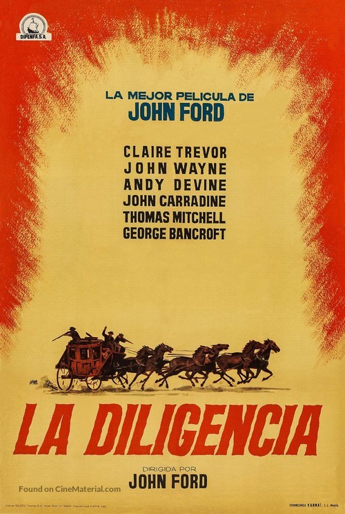 Stagecoach - Spanish Re-release movie poster