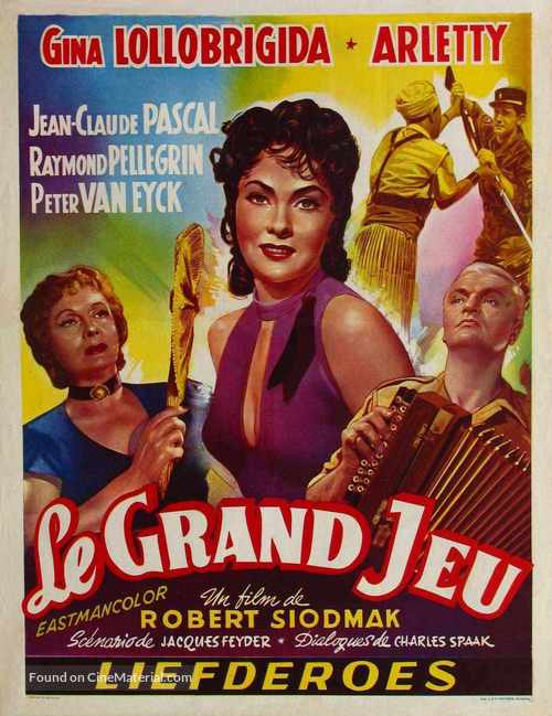 Le grand jeu - Belgian Movie Poster