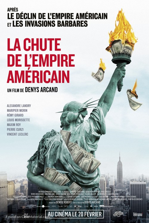 La chute de l&#039;empire am&eacute;ricain - French Movie Poster