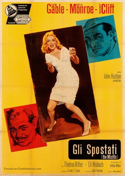 The Misfits - Italian Movie Poster