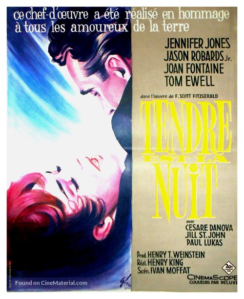 Tender Is the Night - French Movie Poster