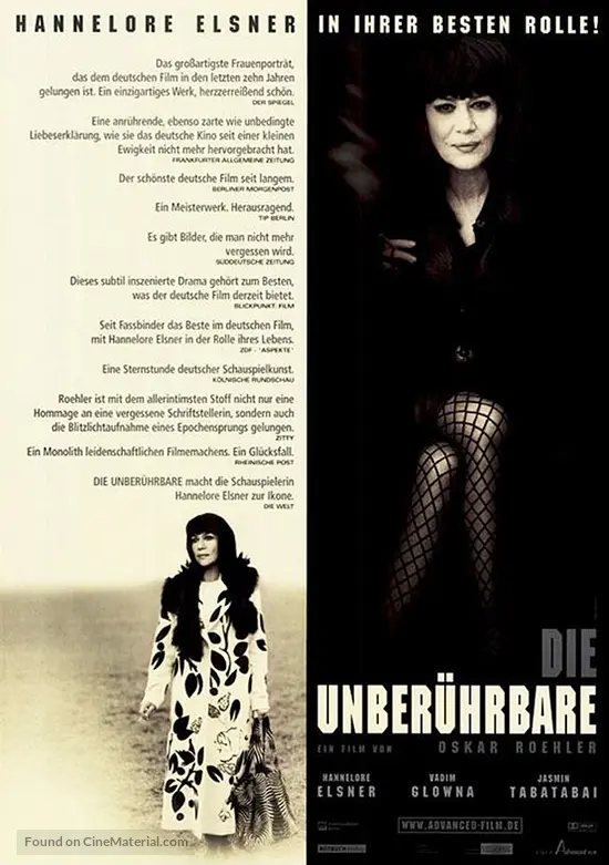 Die Unber&uuml;hrbare - German Movie Poster