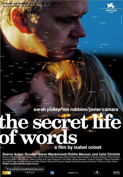 The Secret Life of Words - Swiss Movie Poster