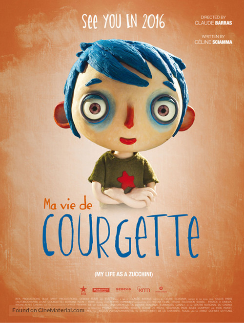 Ma vie de courgette - French Movie Poster