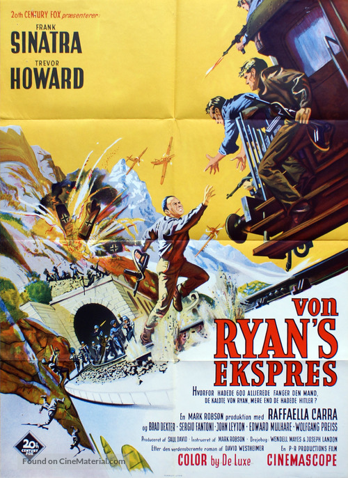 Von Ryan&#039;s Express - Danish Movie Poster