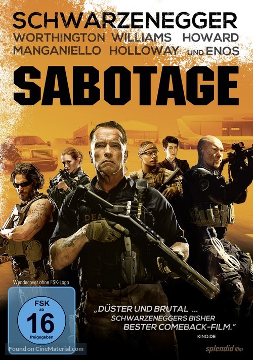 Sabotage - German DVD movie cover