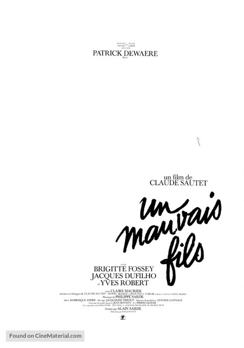 Un mauvais fils - French Key art