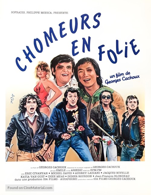 Les ch&ocirc;meurs en folie - French Movie Poster