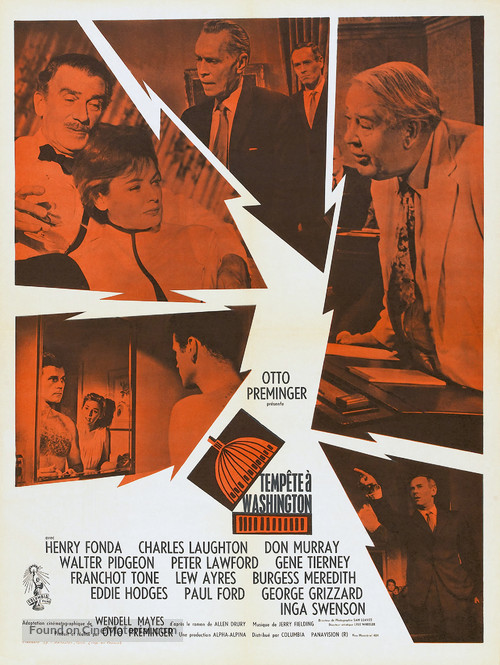 Advise &amp; Consent - French Theatrical movie poster