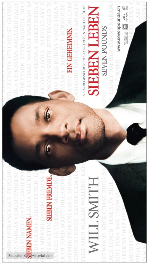Seven Pounds - Swiss Movie Poster