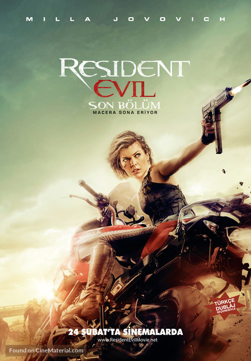 Resident Evil: The Final Chapter - Turkish Movie Poster