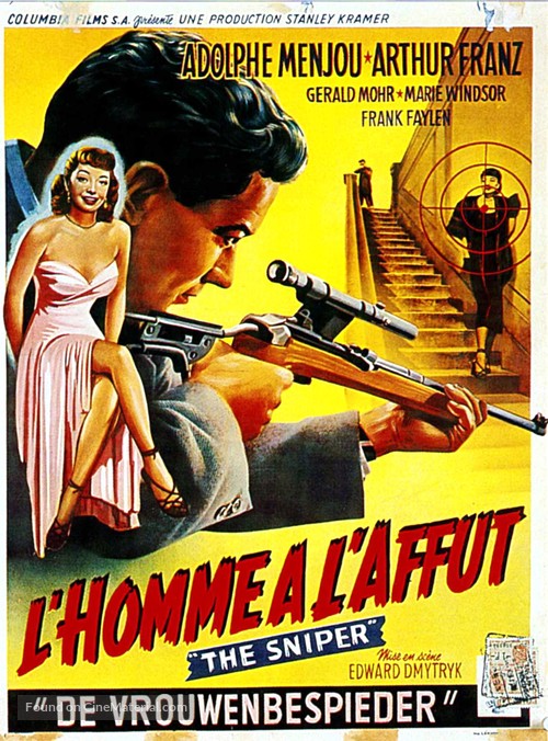 The Sniper - Belgian Movie Poster