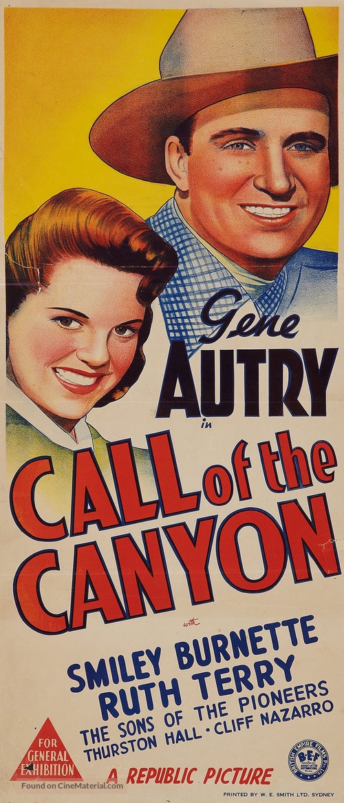Call of the Canyon - Australian Movie Poster