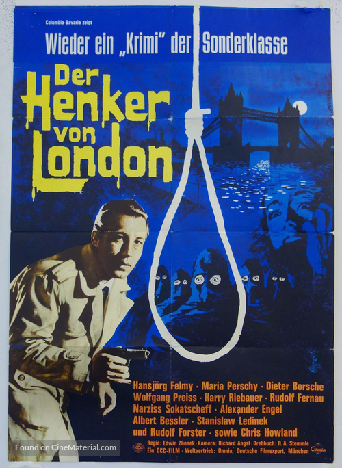 Der Henker von London - German Movie Poster