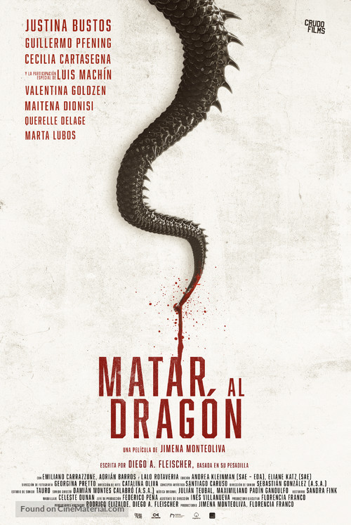 Matar al dragon - Argentinian Movie Poster