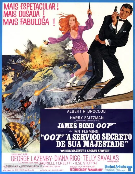 On Her Majesty&#039;s Secret Service - Brazilian Movie Poster