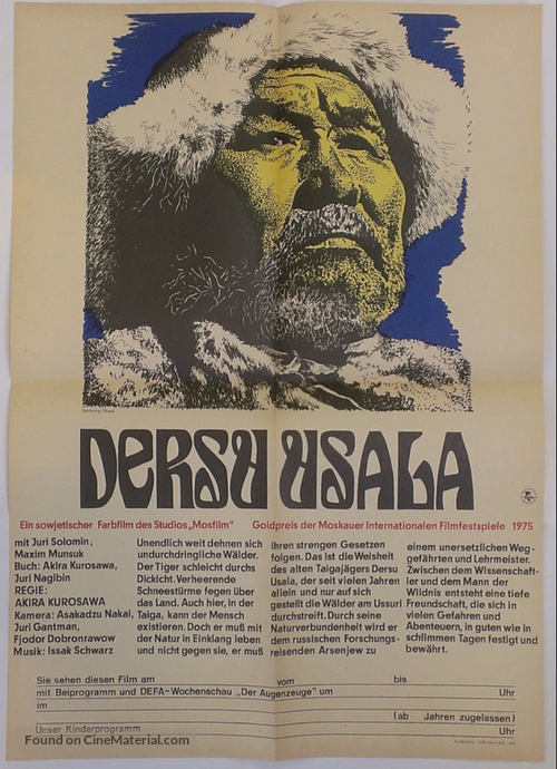 Dersu Uzala - German Movie Poster