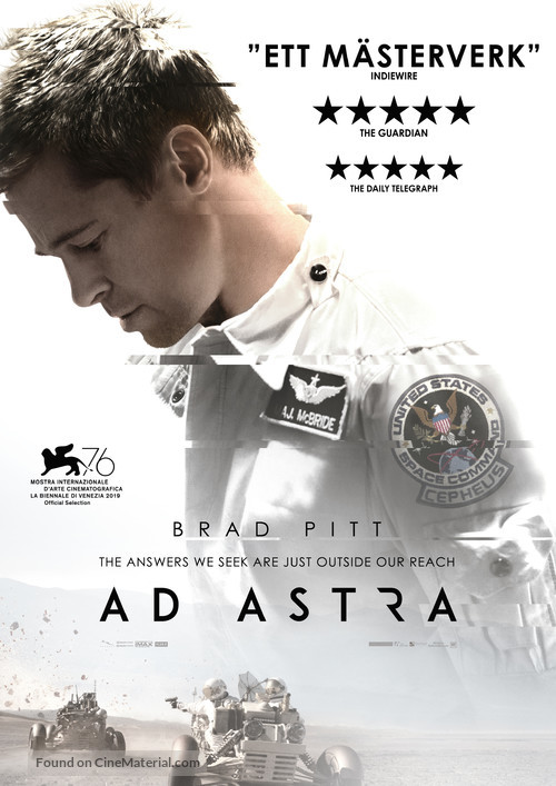Ad Astra - Swedish Movie Poster