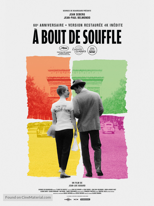 &Agrave; bout de souffle - French Re-release movie poster