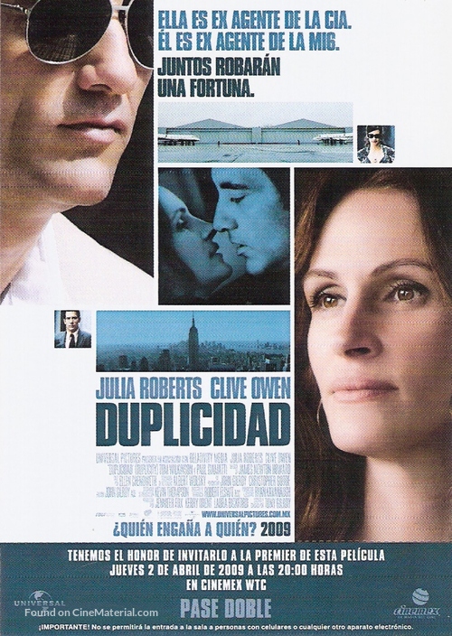 Duplicity - Mexican Movie Poster