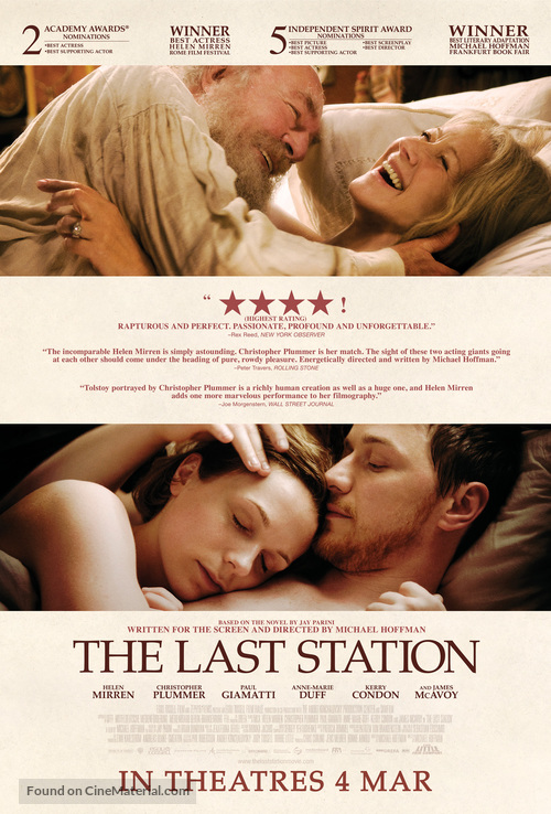 The Last Station - Singaporean Movie Poster