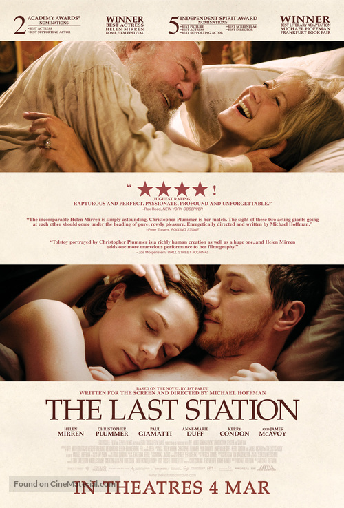 The Last Station - Singaporean Movie Poster