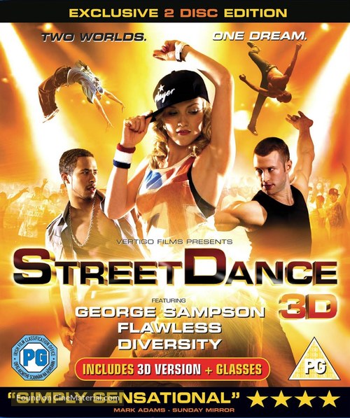 StreetDance 3D - British Blu-Ray movie cover