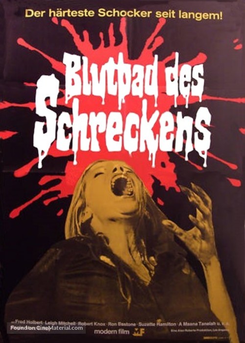 Scream Bloody Murder - German Movie Cover