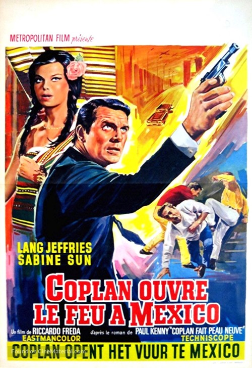 Coplan ouvre le feu &agrave; Mexico - Belgian Movie Poster