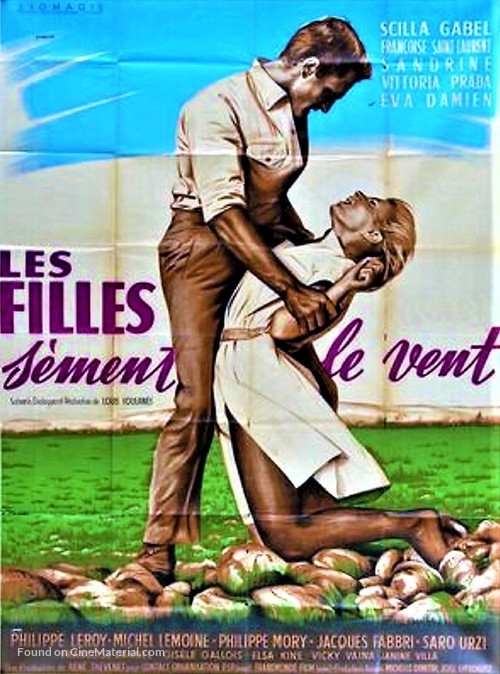 Les filles s&egrave;ment le vent - French Movie Poster