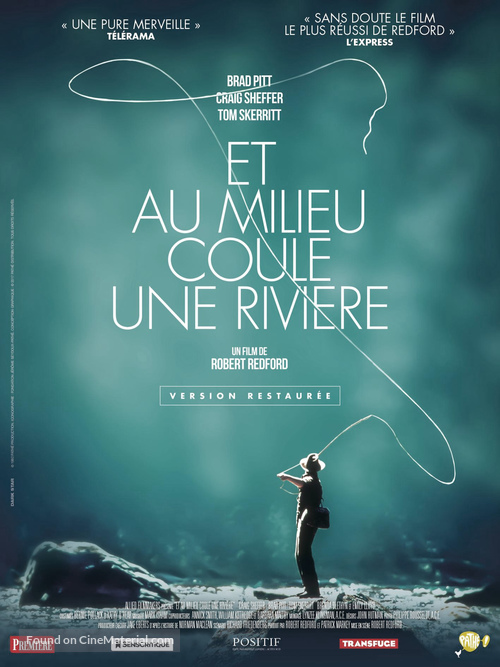 A River Runs Through It - French Re-release movie poster