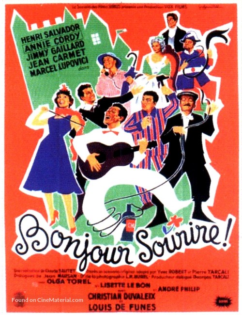 Bonjour sourire! - French Movie Poster