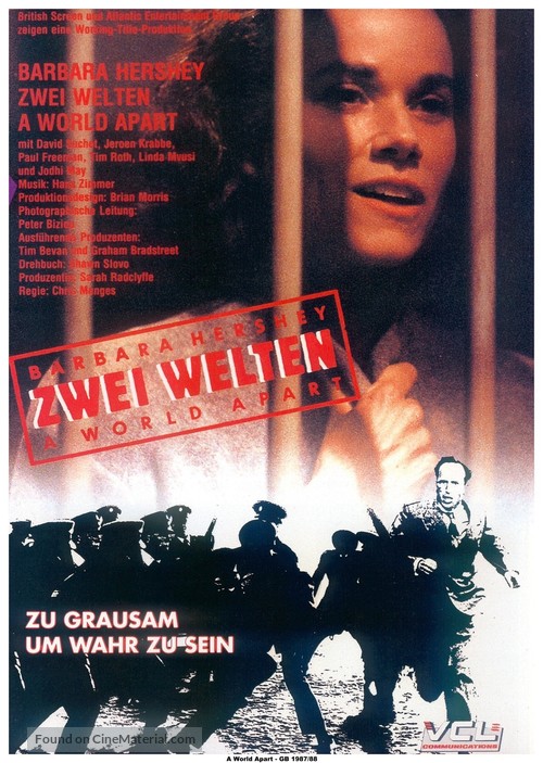 A World Apart - German Movie Poster